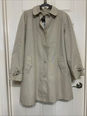 London Fog Maincoats Womens Beige Rain Coat Weatherwear of Distinction Vintage